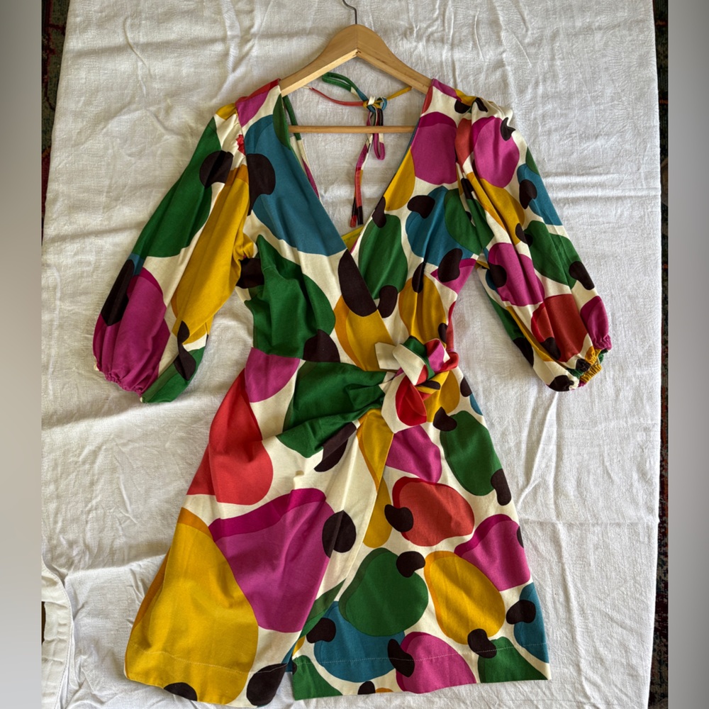 Stunning Canvas Wrap Dress - Size M